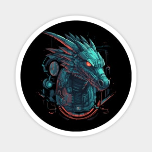 cyberpunk dragon Magnet